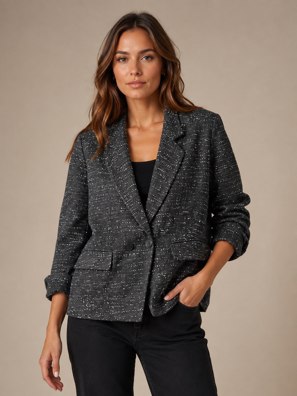 Philip Lim 3.1 Metallic Black Blazer Size 2